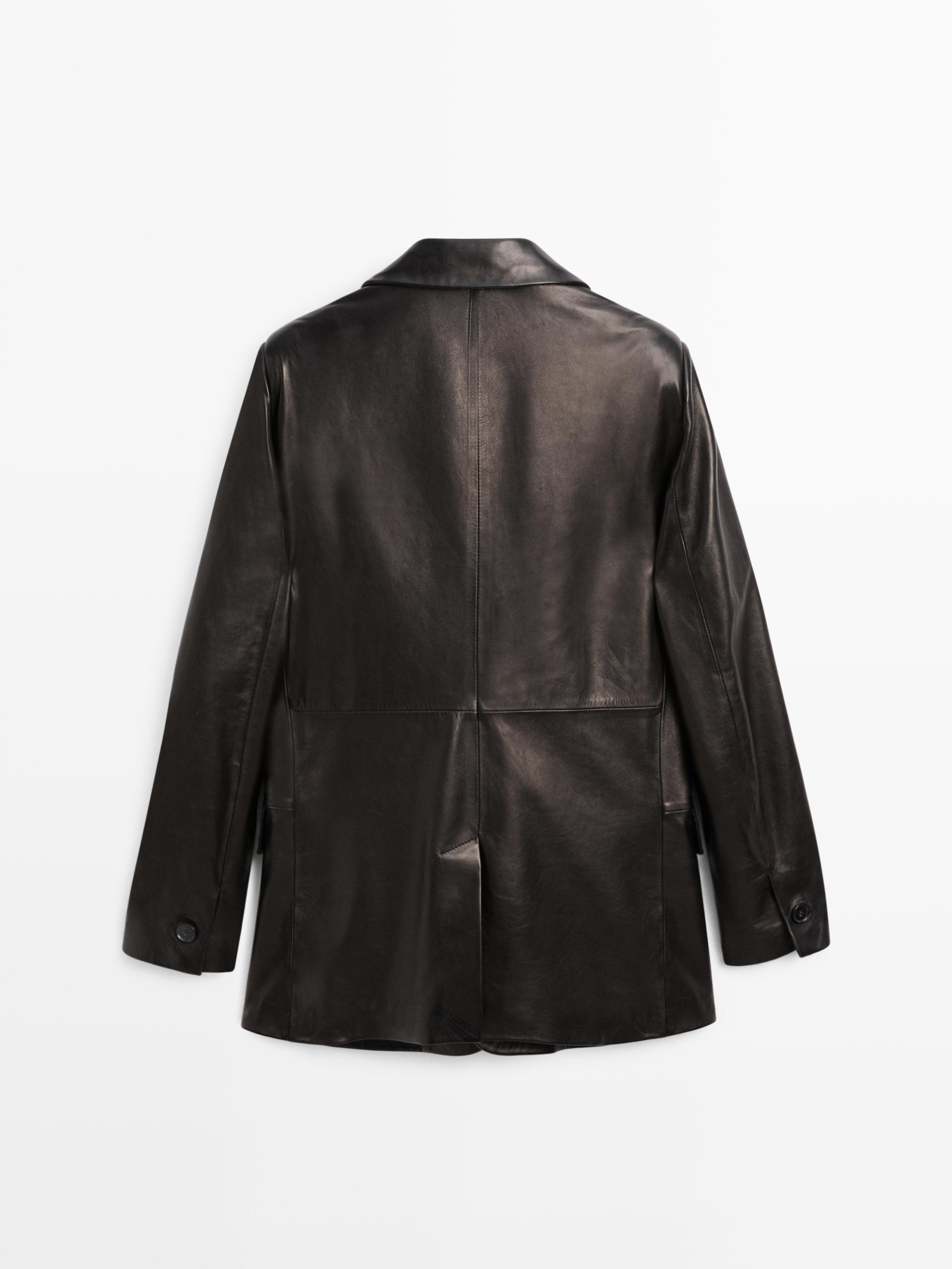 Nappa leather buttoned blazer - LIMITED